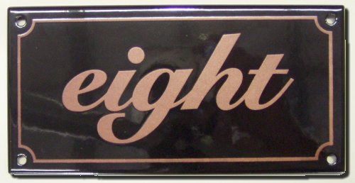 House Number Rectangel Black enamel plate with Copper letters 200mm wide x 100mm high   $150