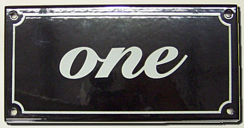 House Number Rectangel Black enamel plate with White letters 200mm wide x 100mm high   $150